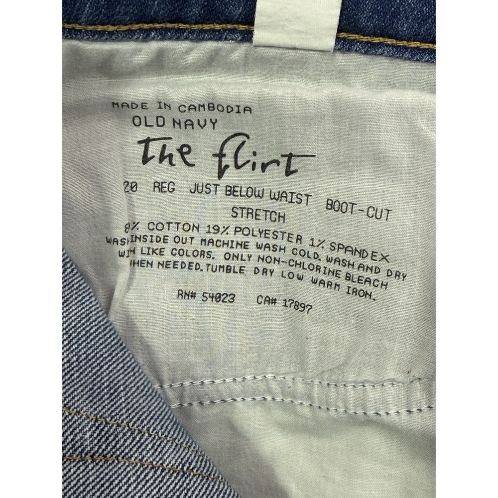 Old Navy Jeans Womens‎ 20 Plus Blue Medium Wash Flirt Mid Rise Bootcut Stretch - Picture 7 of 8